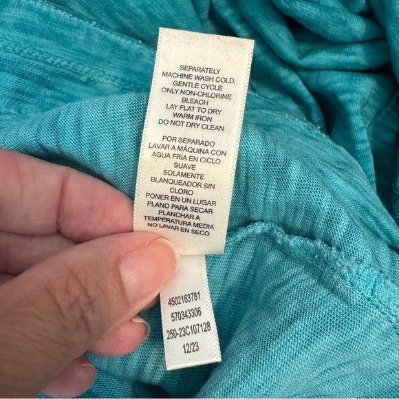 Chico’s Women V Neck Knee Length Stretchy Cotton Knit Dress NWT - Picture 9 of 10